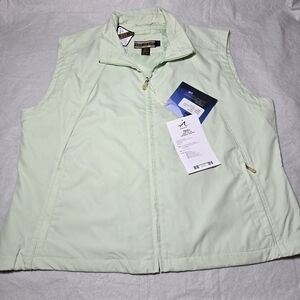 North End Techno Lite Women's Plus 3XL Vest Full Zip Pockets Windvest NWT Green